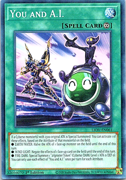 You And A.I. LIOV-EN061 Yu-Gi-Oh! Card Light Play 1st Edition - Image 1