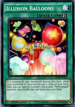 illusion Balloons SECE-EN053 Yu-Gi-Oh! Card Light Play 1st Edition - Image 1