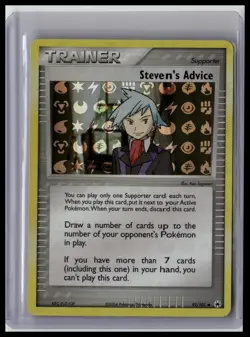 Steven's Advice 92/101 2004 EX Hidden Legends Pokemon Card TCG Reverse Holo - LP - Image 1