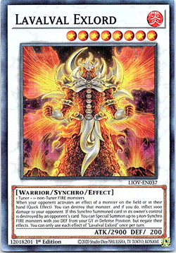 Lavalval Exlord LIOV-EN037 Yu-Gi-Oh! Card Light Play 1st Edition - Image 1
