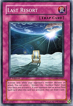 Last Resort FOTB-EN047 Yu-Gi-Oh! Card Light Play 1st Edition - Image 1
