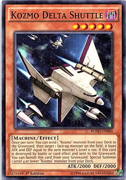 Kozmo Delta Shuttle BOSH-EN084 Yu-Gi-Oh! Card Light Play 1st Edition - Image 1