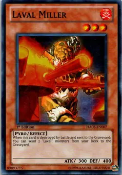 Laval Miller HA05-EN007 Yu-Gi-Oh! Card Light Play 1st Edition - Image 1