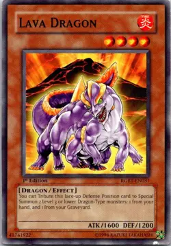 Lava Dragon RGBT-EN037 Yu-Gi-Oh! Card Light Play 1st Edition - Image 1
