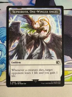 2025 MTG Final Fantasy Robot Warrior/Sephiroth, One-Winged Angel Token - Image 1