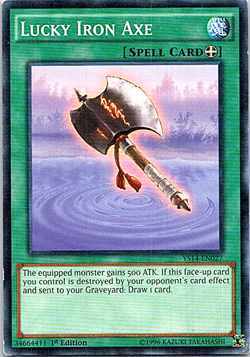Lucky Iron Axe YS14-EN027 Yu-Gi-Oh! Card Light Play 1st Edition - Image 1