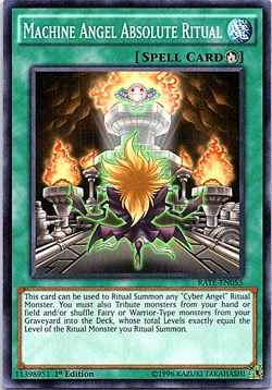 Machine Angel Absolute Ritual RATE-EN055 Yu-Gi-Oh! Card Light Play 1st Edition - Image 1