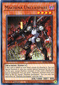 Machina Unclaspare MP22-EN014 Yu-Gi-Oh Card Near Mint 1st Edition - Image 1