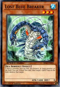 Lost Blue Breaker SBAD-EN026 Yu-Gi-Oh! Card Mint 1st Edition - Image 1