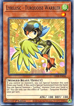 Lyrilusc - turquoise Warbler LED8-EN044 Yu-Gi-Oh! Card NM 1st Edition - Image 1