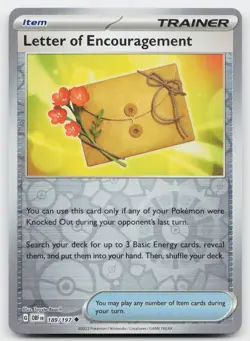 Letter of Encouragement 189/197 Uncommon Obsidian Flames Pokemon Reverse Holo NM - Image 1