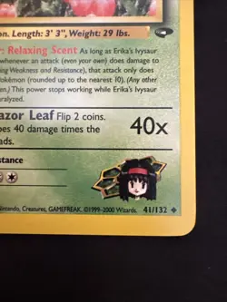 Erika's Ivysaur 41/132 Gym Challenge NM - Image 4
