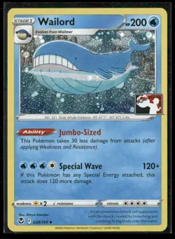 Wailord - 038/195 (Cosmos Holo) - 038/195 Prize Pack Series Cards - NM - Image 2