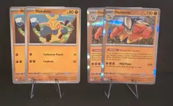 Makuhita 072/132 & Hariyama 073/132 x4 Card Playset - Mega Evolution MEG Pokemon - Image 1