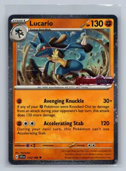 Lucario (Scarlet & Violet Stamp) 114/198 Holo Misc Cards & Products Pokemon NM - Image 1