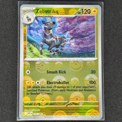 Zebstrika - 032/086 - Pokeball Holo - White Flare - Pokemon Card - NM/M - Image 1