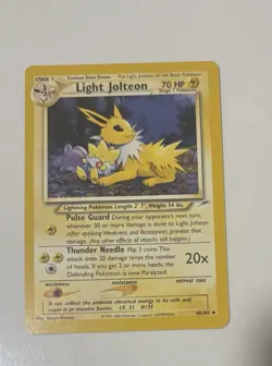 Pokemon Light Jolteon 48/105 Neo Destiny Uncommon Regular English TCG Card - Image 1