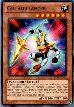 Gillagillancer LVAL-EN003 Yu-Gi-Oh! Card Light Play Unlimited - Image 1