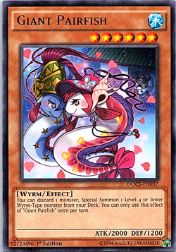 Giant Pairfish DOCS-EN037 Yu-Gi-Oh! Card Light Play 1st Edition - Image 1