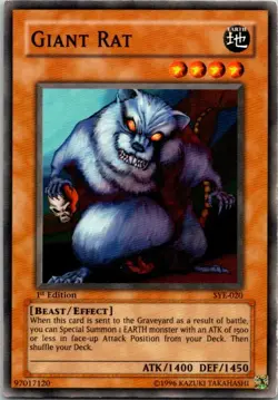 Giant Rat SYE-020 Yu-Gi-Oh! Card Heavy Play 1st Edition - Image 1