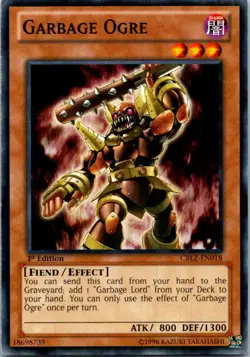 Garbage Ogre CBLZ-EN018 Yu-Gi-Oh! Card Light Play 1st Edition - Image 1