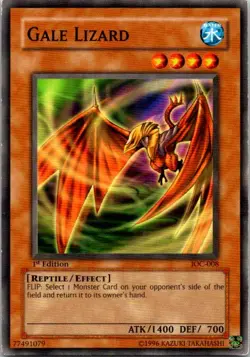 Gale Lizard IOC-008 Yu-Gi-Oh! Card Light Play 1st Edition - Image 1