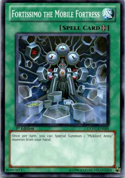 Fortissimo The Mobile Fortress EXVC-EN049 Yu-Gi-Oh! Card Light Play 1st Edition - Image 1