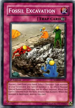 Fossil Excavation SD09-EN036 Yu-Gi-Oh! Card Light Play 1st Edition - Image 1