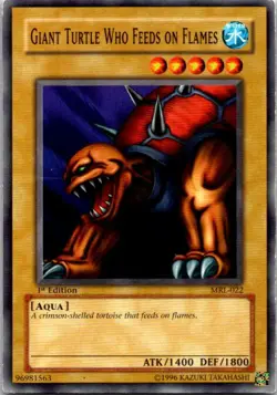 Giant Turtle Who Feeds On Flames MRL-022 Yu-Gi-Oh! Card Moderate Play 1st - Image 1