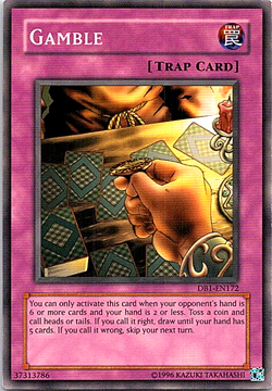Gamble DB1-EN172 Yu-Gi-Oh! Card Light Play Unlimited - Image 1