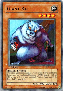 Giant Rat YS13-EN003 Yu-Gi-Oh! Card Light Play 1st Edition - Image 1