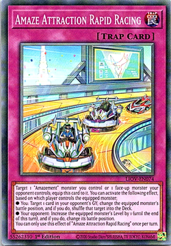 Amaze Attraction Rapid Racing LIOV-EN074 Yu-Gi-Oh! Card Light Play 1st Edition - Image 1