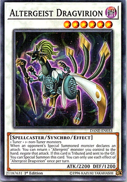 Altergeist Dragvirion DANE-EN033 Yu-Gi-Oh! Card Light Play 1st Edition - Image 1