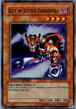 Ally Of Justice Garadholg HA01-EN015 Yu-Gi-Oh! Card Light Play Limited Edition - Image 1
