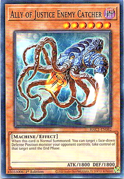Ally Of Justice Enemy Catcher HAC1-EN082 Yu-Gi-Oh! Card NM 1st Edition - Image 1