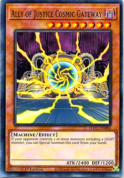 Ally Of Justice Cosmic Gateway HAC1-EN084 Yu-Gi-Oh! Card NM 1st Edition - Image 1