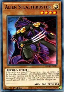 Alien Stealthbuster DAMA-EN021 Yu-Gi-Oh! Card Light Play 1st Edition - Image 1