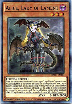 Alice, Lady Of Lament BACH-EN028 Yu-Gi-Oh! Card NM 1st Edition - Image 1