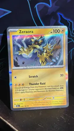 Pokemon TCG Zeraora Card Lot (2) - 078/182 Destined Rivals Holo - Image 2