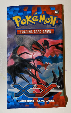 EMPTY Pokemon XY Base YVELTAL EX Booster Pack Torn Back - Image 1