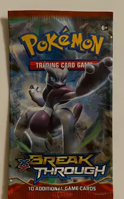 EMPTY Pokemon XY BREAK Through MEWTWO EX Booster Pack - Image 1