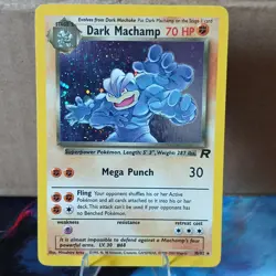 Pokemon Dark Machamp Holo Rare TCG Card 10/82 Unlimited LP - Image 1