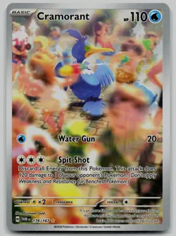 Cramorant 176/167 Illustration Rare Twilight Masquerade Pokemon Holo Near Mint - Image 1