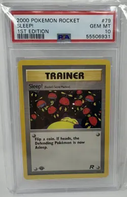 PSA 10 Pokemon Snorlax Sleep! 1st Edition 2000 Pokemon Rocket Low Pop (55506931) - Image 1