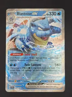 Blastoise ex 30/142 Double Rare Stellar Crown Pokemon Holo Near Mint - Image 1