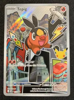 Tepig 050 Promo ME: Mega Evolution 30th Promo Pokemon TCG Holo NM - Image 1