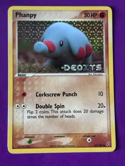 2005 Pokemon PHANPY HOLO -Stamped DEOXYS - Yuka Morii Art -Excellent - Image 1