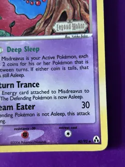 2006 MISDREAVUS Pokemon HOLO Stamped LEGEND MAKER 40/92 -NICE! - Image 5