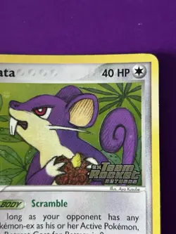 2004 Pokemon RATTATA HOLO - TEAM ROCKET RETURNS STAMPED 71/109 Excellent - Image 4