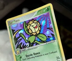 2005 Pokemon SUNFLORA HOLO, Stamped UNSEEN FORCES - Nice HOLO BLEED - NM - Image 1